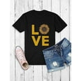 thumbnail image 4 of Tstars Love Sunflower Shirt: Womens & Girls Summer T-Shirt: Cute & Casual Summer T-Shirt - Soft & Comfy Cotton T-Shirt X-Large Black, 4 of 6