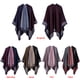 thumbnail image 2 of Poncho de la bufanda de las mujeres Cardigan a rayas Vintage Warm Cape Shawl bufandas largas Pa Abanopi Poncho, 2 of 2