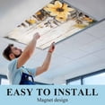 thumbnail image 6 of Yellow Floral Spring Fluorescent Light Covers, Vintage Summer Botanical Magnetic Light Covers for Ceiling Lights, Fluorescent Ceiling Shade Filters for Classroom Bedroom Office 4x2Ft x 1PCS, 6 of 8