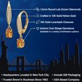 thumbnail image 2 of Gem Stone King 10K Yellow Gold Orange Red Madeira Citrine and Lab Grown Diamond Dangle Earrings for Women | 0.90 Cttw | Gemstone November Birthstone | Oval 6X4MM, 2 of 6