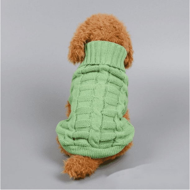 Suéter de gato para mascotas, ropa de gatito para gatos, perros pequeños, ropa de gato de cuello alto, jersey suave y cálido, apto para gatito, Chihuahua, Teddy, Poodle, Pug Ormromra HMFJ059-9