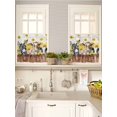 thumbnail image 5 of Sunflowers Farm Animals 2 Panel Kitchen Curtains for Small Windows, Vintage Wooden Animals Bathroom Tier Curtain, Short Window Treatment for Bedroom/Living Room 55"x24", 5 of 6