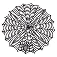 thumbnail image 2 of 15 Inch Halloween Round Placemat, Hollow Out Decorative Table Mat, Black Spider Web Style Table Centerpiece for Halloween Dinner Party, Kitchen Dining Table, Bar, Cafe and Holiday Home Decor, 2 of 8