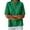 Green, variant on QURATI Women's Knit Short Sleeve Top Notch V Neck Casual Loose Fit Blouse Lightweight Polyester Summer T Shirt for Daily Wear Khaki S