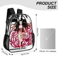 thumbnail image 2 of Demon Slayer Nezuko Clear Backpack Heavy Duty Transparent Bag See Through Bookbag for School, Work, Sport, College, Travel, 2 of 7