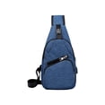 thumbnail image 2 of Riñonera impermeable Qarigey para hombre bandolera multifuncional resistente al desgarro Azul, 2 of 6