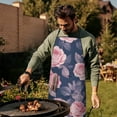 thumbnail image 4 of Pioneer Flower Floral Print Pattern Apron-Garden Aprons for Women with Pockets-Cotton Linen Waterproof Kitchen Cooking Gardening Aprons Adjustable for Kitchen,Cooking,BBQ and Salon 33x27 Inch, 4 of 7