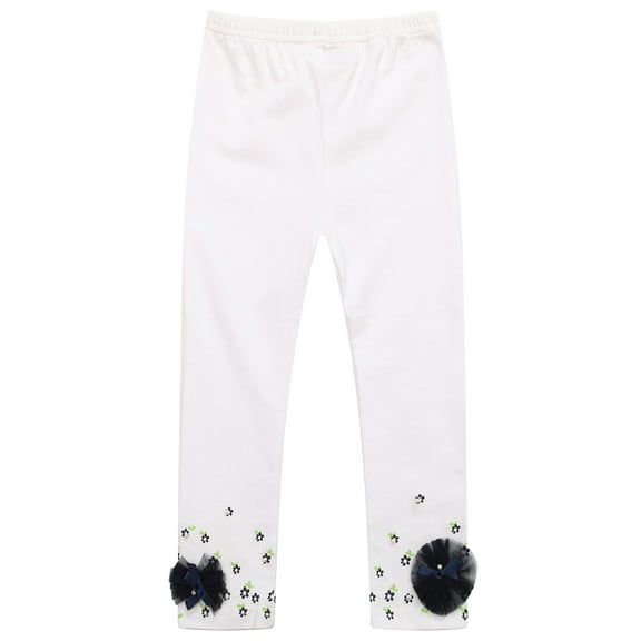 Richie House Girls' Leggings with Floral and Assenbled Flowers RH0279