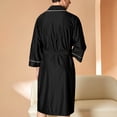 thumbnail image 4 of Men's Lightweight Kimono Robe, Soft Spa Shower Bathrobe with Belt, Hotel Lounge Robes for Men, 4 of 9