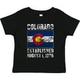 thumbnail image 3 of Inktastic Established August 1, 1876 Colorado Flag Boys or Girls Toddler T-Shirt, 3 of 5