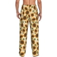 thumbnail image 3 of Goofa Autumn Sunflowers Pattern Printed Soft Pajama Pants for Men, Wide Leg Comfy Casual Lounge Yoga Pants-XX-Large, 3 of 9