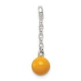 thumbnail image 6 of 925 Sterling Silver Yellow Enameled Bead 1/2in Dangle Enhancer Pendant, 6 of 6