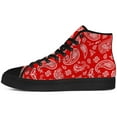 thumbnail image 3 of Aidianart Womens Paisley High Top Shoes High Top Canvas Sneakers Size 6.5, 3 of 5