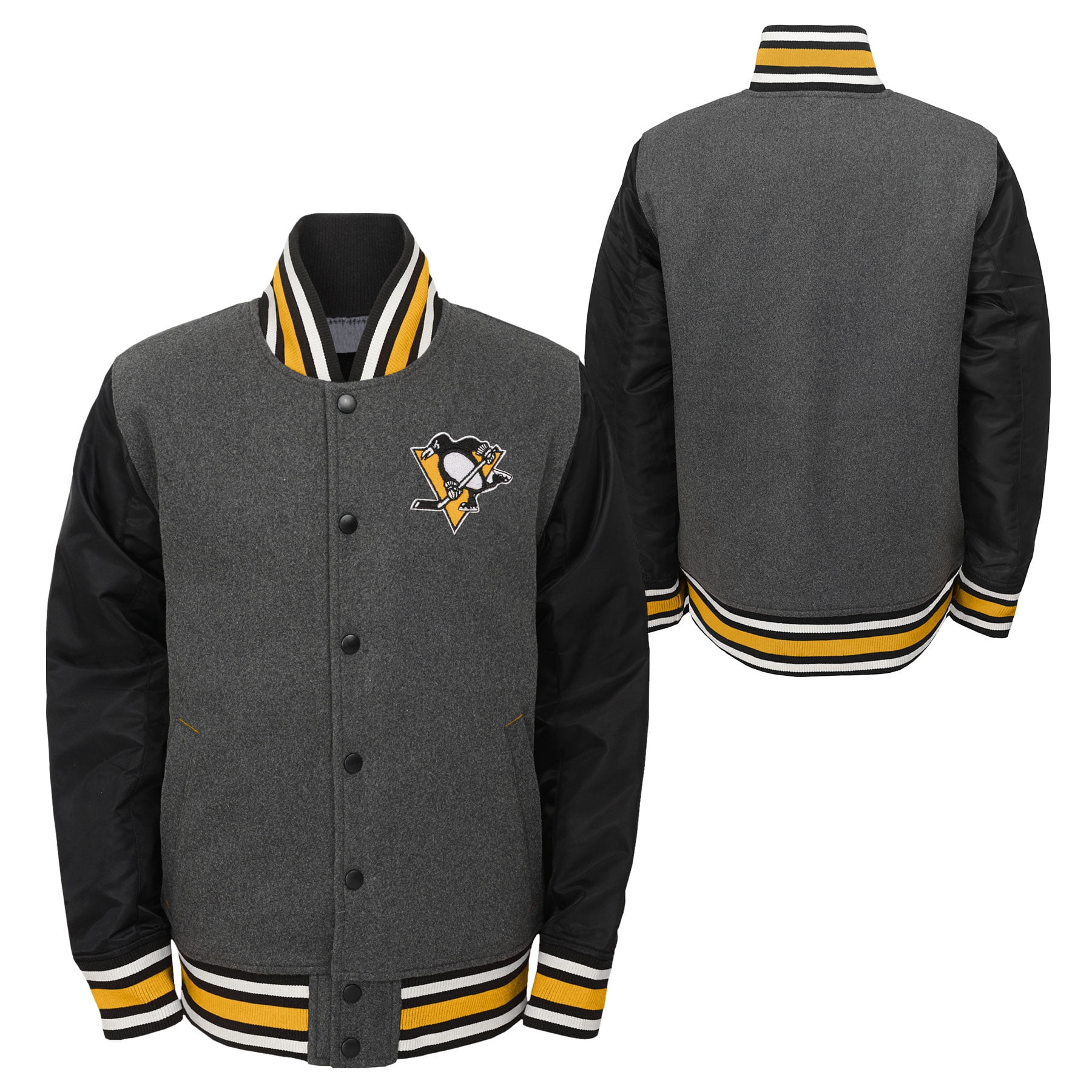 Pittsburgh Penguins Youth Letterman Full-Snap Varsity Jacket | Walmart ...