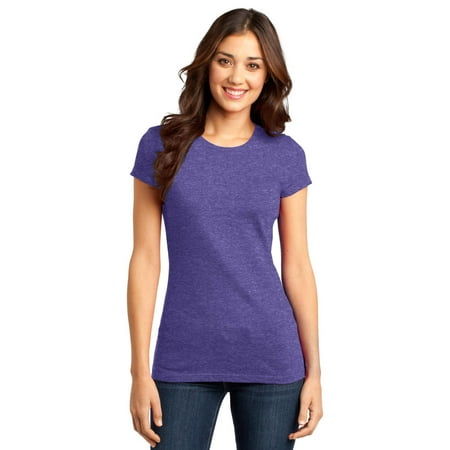 District DT6001 Juniors T-Shirt - Heathered Purple - Small