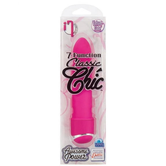 California Exotic Novelties 7-Function Classic Chic Mini Silky Smooth Vibrator, Pink