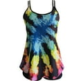 thumbnail image 4 of Womens Suits Two Pieces Strappy Floral Print Top High Waist Bottom Tankini Sets Flowy Beach Swimwear, 4 of 5