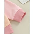 thumbnail image 6 of Jxzom Toddler Baby Girl Clothes 0 6 9 12 18 24 Months 2T 3T Fall Outfits Contrast Color Long Sleeve Sweatshirt Tops + Pants Set, 6 of 8