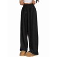 thumbnail image 2 of Women Sweatpants Baggy Wide Leg Pants Lounge Comfy Palazzo Joggers with Pockets Black XL, 2 of 6