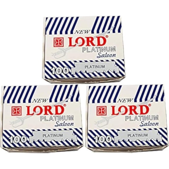 Cuchillas de Afeitar LORD Platinum de Filo Único 300 Unidades