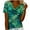#0035-Green, variant on Uootdi Womens Summer Tops Floral Print Graphic Crew Neck Short Sleeve T Shirts Colorblock Casual Tops for Women Vintage Dressy Loose Fit Trendy Outfits Gift