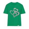 thumbnail image 4 of Staron Women's Casual Printed Short Sleeve Round Neck T-Shirt Funny Graphic Tee Loose Comfy Festival Top, Green 3XL, 4 of 4