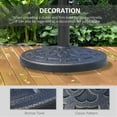 thumbnail image 3 of Outsunny 17" 26 lbs Round Resin Umbrella Base Stand Market Parasol Holder with Beautiful Decorative Pattern & Easy Setup, for Φ1.5", Φ1.89" Pole, for Lawn, Deck, Backyard, Garden, Bronze, 3 of 9