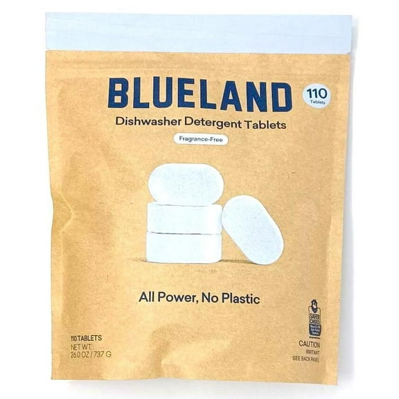 Blueland Dishwasher Detergent Tablets 110 Count. Fragrance-free.