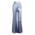 thumbnail image 4 of WERYOUNG Women's Casual Pants Solid Color Elastic Waist Elegant Satin Trousers Everyday Wear Wide Leg Pant Outdoor Activities Stylish Comfortable Slacks, 4 of 4