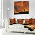 thumbnail image 2 of Designart Lonely Tree under Brown Sky - Landscape Printed Throw Pillow - 16x16, 2 of 4