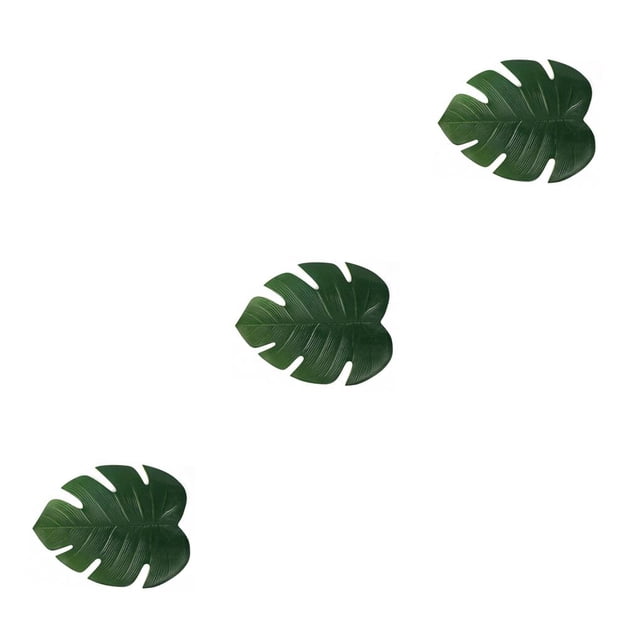 Toystoory Hoja de mantel Elenxs con forma de hoja verde, alfombrilla aislante de EVA, alfombrilla de palma Tropical de simulación, alfombrilla de cocina Type1 NO1 Toystoory CBP072141