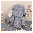 thumbnail image 4 of Mochila con Accesorios y Colgante de Felpa Lindas Mochilas estéticas para Mochila Escolar Mochila para niña-Azul, 4 of 5