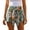 Yellow, variant on Women’s Boho Paisley Print Tie-Front Shorts, Casual High Waist Summer Shorts, Green/Blue/Yellow/Purple/Red, S,M,L,XL,XXL