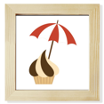 thumbnail image 1 of Sombrilla chocolate helado de dulce Pantalla de escritorio de pared de fotograma cuadrado, 1 of 4