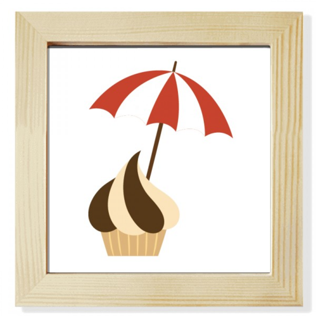 Sombrilla chocolate helado de dulce Pantalla de escritorio de pared de fotograma cuadrado