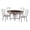 White, variant on Pemberly Row 5-Piece Round/Oval Wood Extendable Dining Table Set in Brown