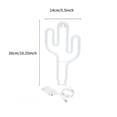 thumbnail image 2 of Forma De Cactus Luz De Neón Led Verde Letrero De Neón Luz De Pared Decoración Ambiente Luces De Neón Usb Y Batería Lámpara De Noche Led Iluminada Para El Hogar Habitación De Los Niños Bar Fiesta Boda Methold HA021992-00, 2 of 7