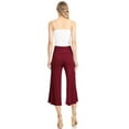 thumbnail image 5 of Made by Johnny Women's Knit Culottes Pants S WINE, 5 of 6