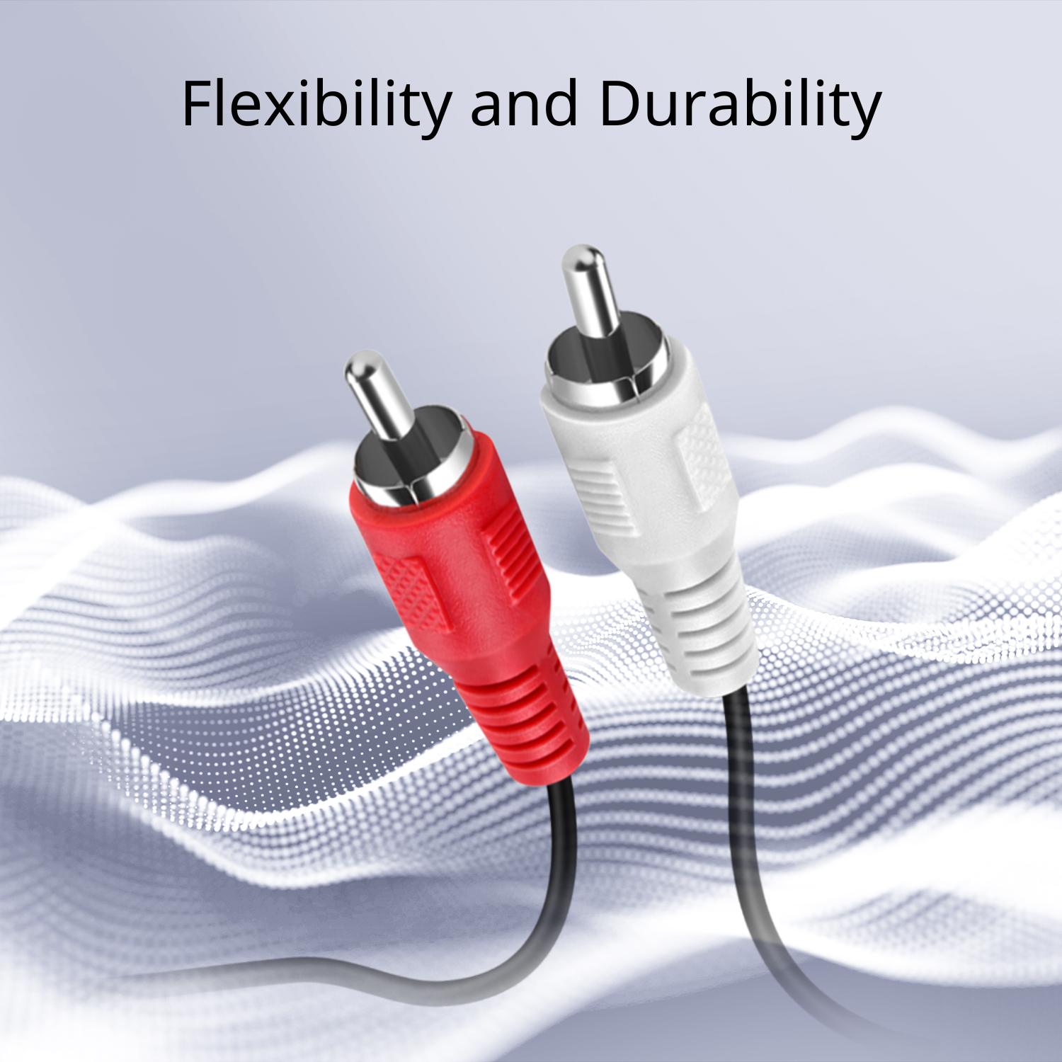 2RCA Stereo Audio Cable (10 Feet) - Dual Composite RCA Male Connector M/M 2 Channel (Right and Left) (Red and White) Shielded 2RCA to 2RCA AV Sound Plug Jack Wire Cord - image 3 of 6