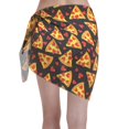 thumbnail image 2 of KLL Cartoon Pizza Print Women's Sarong Coverups Short Bathing Suit Wrap Skirt Beach Wrap Swimsuit Cover Ups, 2 of 6