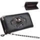 thumbnail image 1 of Women Long Skull Purses Gothic Purse for Women PU Leather Clutch Wallet Bag Skull Handbag Gifts for Womens, Black, 1 of 4