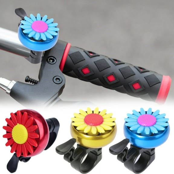 shenmeida Mini Spinning Chrysanthemum Design Bike Bell for Kids Bike, Loud Sound Bicycle Bell for Kids Girls Boys