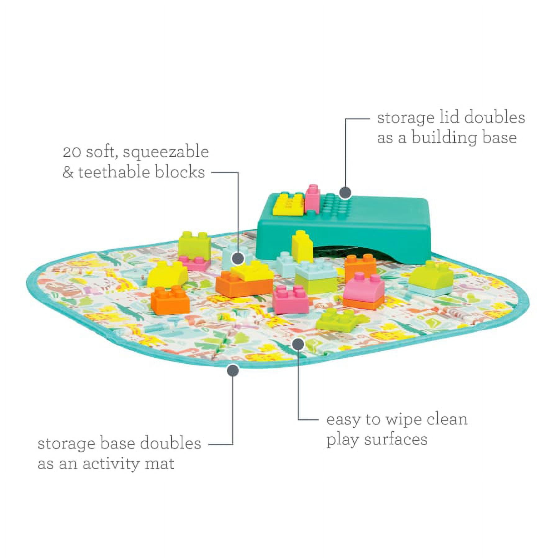 Infantino Super Soft 1st Building Blocks Activity Station, Multicolor