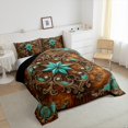 thumbnail image 3 of Castle Fairy Boho Damask Twin Comforter Sets for Female Men,Western Theme Bedding Set, 3 of 8