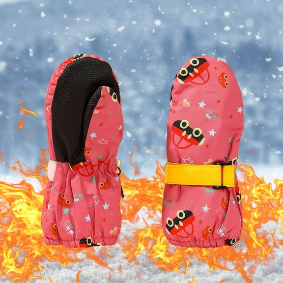 End of Year Clearance! Kids Winter Gloves, Toddler Girls Boys Snow Gloves Kids Ski Winter Gloves Windproof Children Warm Gloves 3-5 Years