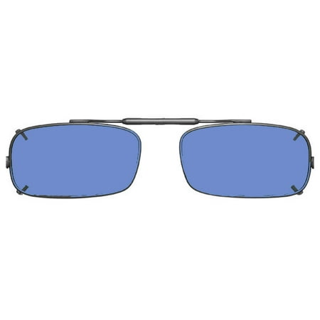 Visionaries Polarized Clip on Sunglasses - True Rec - Bronze Frame - 58 x 37 Eye