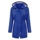 thumbnail image 2 of Gabardina impermeable LOMON con capucha larga para mujer, azul XL, 2 of 6