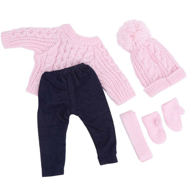 Atuendo para muñeca bebé, ropa para muñeca, suéter, pantalones, accesorios para muñeca, sombrero para muñeca de niña, elaborado con cuidado