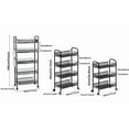thumbnail image 6 of Meoldis 5-Tier Slim Rolling Storage Cart, Black Metal Kitchen Pantry Organizer with Wheels, Versatile Snack Cart & Vegetable Stand for Kitchen, Bathroom, Office, 6 of 11