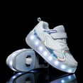 thumbnail image 3 of YAZI Kids Shoes with Wheels LED Light Color Shoes Shiny Roller Skates Skate Shoes Simple Kids Gifts Boys Girls The Best Gift for Party Birthday Christmas Day, 3 of 13
